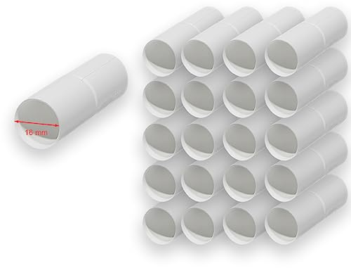 Steckmuffe Verbindung Kabelrohr Isolierrohr Elektrorohr Verbindungsstück PVC ⌀ 16 mm 20x M1