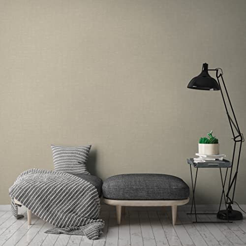 A.S. Création Tapete Einfarbig Greige Beige Nara 387463 Uni Vliestapete 10,05 m x 0,53 m Made in Germany