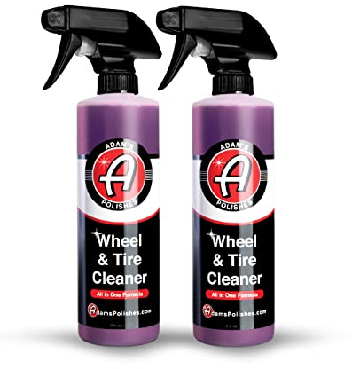 Adam's Polishes Wheel & Tire Cleaner (16oz, Pack of 2) - Professional All in One Tire & Wheel Cleaner Car Wash Well Cleaning Spray for Car Detailing, Safe On Most Rim Finishes