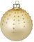 Inge Glas Weihnachtskugel verziert | Schmuckkugel einzeln mit Motiv | 8cm Christbaumkugel aus Glas (Brokatgold matt)