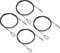 PATIKIL 3.3Ft Safety Cable Lock, 4 Pack Stainless Steel 2mm Dia Security Wire Rope with Double Loop for Stage Lighting Luggage Lock Black
