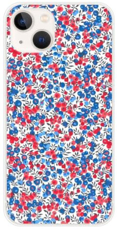 1001coques Coque de Téléphone Compatible pour Apple iPhone 13, Design Liberty Wiltshire Bleu, Imprimée en France, Étui Souple en Silicone, Housse de Protection.