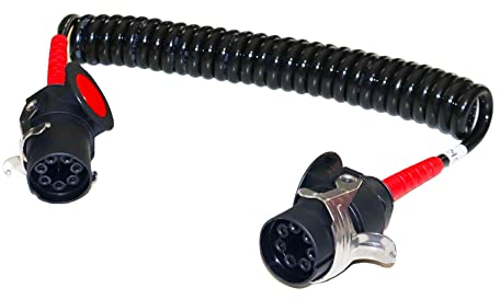 Sertplas Cavo a spirale a 7 poli 24 V-ADR ABS/EBS con spine 4 m camion, cavo rimorchio