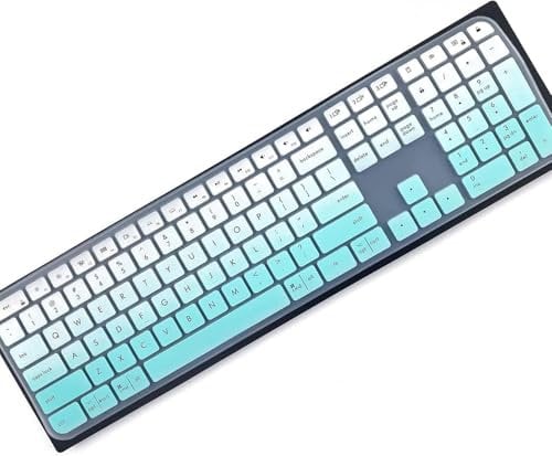 Premium Ultra Thin Silicone Keyboard Protector,Compatible with Logitech Craft, Keyboard Cover for Logitech MX Keys Advanced Wireless Illuminated Keyboard, US Layout, Gradient Mint Green
