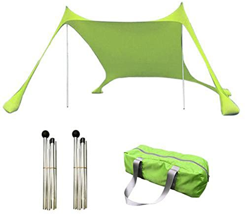 cypreason Strandzelt Sonnenschutz mit Sandanker, tragbares Sonnendach Schatten Zelt Strandmuschel Sonnensegel Sun Shelter UV-Schut für Strand Picknick Angeln Camping im Freien