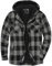 JACKETOWN Giacca Uomo Invernale Scacchi Felpa Fodera in Pile con Cappuccio e Cerniera Caldo Manica Lunga Termica Fleece Giubbino Uomo Cappotto, (Grigio scuro-M)