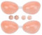 Boolavard Reggiseno push-up super appiccicoso, confezione da 2 reggiseni in silicone invisibile per abiti da sposa riutilizzabili con 4 copricapezzoli, Multicolore, A