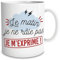 DECOHO - Mug humour Le matin je ne râle pas, je m'exprime - 33 cl, céramique - Imprimé en France - Blanc