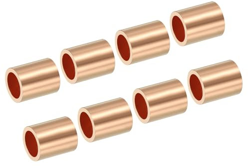 PATIKIL 3/16/ 5mm Filo Fune Fermo Manicotto 12 Pacco Rame Crimpatura Anello Manicotto End per Filo Fune Cavo Ghiera Oro