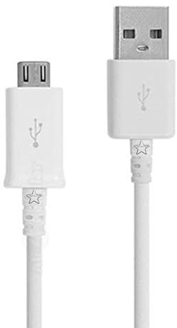 YSAMAX USB 2.0 Charger Data Cable, Micro Cable, Wall Charger Cable, Compatible with all Micro Connection, Fast charging Technology, White, 3Meter (Pack of 6)