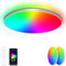 Led Deckenlampe Dimmbar mit Fernbedienung, [2 Stücke] 24W 16 Millionen RGB Farbwechsel Smart led Deckenleuchte Steuerbar via App, 2400LM Deckenbeleuchtung Ø30CM Lampe für Wohnzimmer Schlafzimmer, Weiß