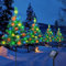 Qoosea Sapin de Noël avec Guirlande Lumineuse Solaire 4 Décoration de Noel 8 Modes 80LED Lumières 2 Paquet Baies Rouges Solaire Lumières de Noël Arbres de Noël Solaire pour Extérieure Jardin Chemin