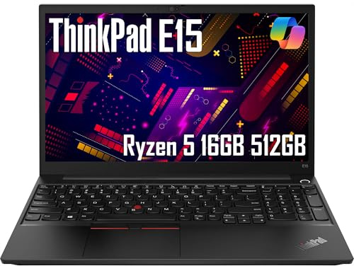 Lenovo ThinkPad E15 Business Laptop (15.6 FHD IPS Anti-Glare, 16GB RAM, 512GB SSD, AMD Ryzen 5 5500U (Beats Intel i7-1165G7)), Numeric keypad, Webcam, Ethernet, Wi-Fi 6, Win 10 Pro/Win 11 Pro