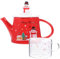 Tofficu 1 Set Di Teiere Natalizie In Ceramica Set Di Stoviglie In Ceramica Tazze Da Tè In Stile Natalizio