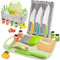 JoltJive Couteau Enfant, Kit Cuisine Jouet Enfant 2 3 4 5 6 ans, Couteau Enfant qui ne Coupe pas, Couteau Sécurité de Montessori Enfants pour Couper des Fruits ou Légumes