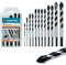 Masonry Drill Bits Set, Drill bits for Tile, Brick, Cement, Glass, 12Pcs Concrete Drill Bit Set, Size 1/8,5/32,3/16 x2,1/4 x4,5/16 x2,3/8,1/2, Carbide Drill Bits Tip