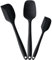 V-Kitpater Teigschaber Silikon Set, Küchenutensilien zum Backen, Kochen und Mischen, Hitzebeständiger Antihaft-Silikon Spatel Kuchenspatel, Nahtloses Einteiliges Design, 3 Stück, Schwarz