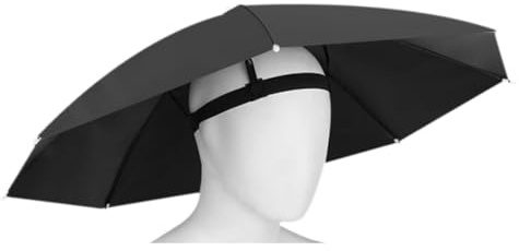 Vllentin Parapluie De Tete Adulte,Chapeau De Parapluie De PêChe,Casquette Parapluie,Casquette Parasol,Chapeau Parapluie De Tete,Pliable,Protection Solaire,pour La PêChe,Camping,RandonnéE