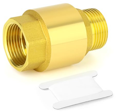 GASHER 1Stück Messing Rückschlagventil DN20 3/4 Innen- und Außengewinde, Rückflussverhinderung, Rückschlagventile