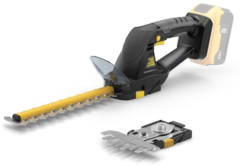 IEBUDA Cortasetos Inalámbrico para Batería DEWALT 20V MAX, Recortadora de Césped Eléctrica 1500 rpm, Diseño 2 en 1 para Patio y Jardín, Negro