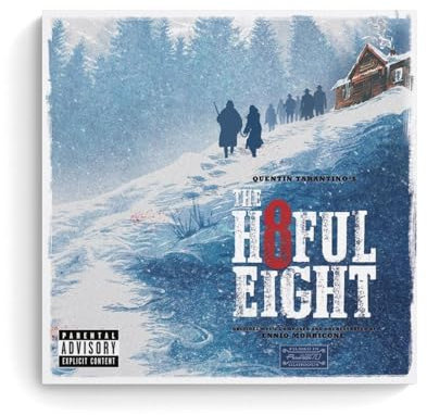 ZAJSGPUR The Hateful Eight Cd Cover Poster Dekorative Malerei Leinwand Wandkunst Wohnzimmer Poster Schlafzimmer Malerei 12x12inch(30x30cm)