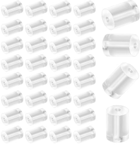 500 Stück Ohrring Verschluss Silikon Ohrring Stopper Ohrringverschlüsse Klar Gummi Ohrstopper Ohrring Stecker Verschluss Kunststoff für Haken Ohrstecker DIY Schmuckherstellung