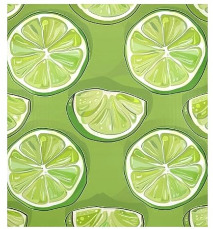 Copertura magnetica per lavastoviglie con fette di lime verde, riutilizzabile, per frigorifero, pannello frontale, decorazione per le vacanze, 58,4 x 66 cm