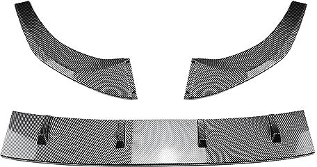 Auto Frontspoiler Stoßfängerlippe Auto Front Lippe Frontschürze Spoiler Splitter Front Schaufel Diffusor Außen Körper Kit Für VW Für Polo Für MK6 2018 2019 2020 2021 2022 2023(Carbon Look)