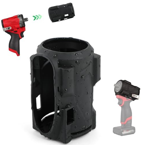 49-16-2563 Stubby Impact Driver Protective Boot for Milwaukee M12 1/2 and 3/8 Impact Driver Protective Boot for 2562-20 2563-20 2563P-20 Wrench Black Accessories