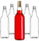 KADAX Lot de 10 bouteilles en verre à remplir - 700 ml - Bouteilles de liqueur vides avec bouchon à vis - Bouteilles de jus de fruits - Bouteilles d'alcool (dorées, longues)