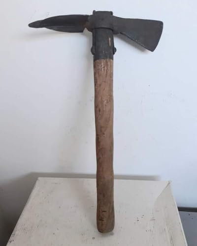 Piccone da Montagna Militare Vintage, Manico in Legno, Prima Guerra Mondiale
