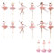 UENXRXE 12 Stück Ballerina Cupcake Toppers,Rosa Ballett Mädchen Tortendeko,Mit Ballett Tutu Für Hochzeit,Geburtstag,Muffins,Kuchen Und Desserts,Ballerina Und Prinzessinnen Cupcake Schmücken