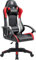 Defender Crater Gaming PC Chair with Footrest, Ergonomic Armchair, Lumbar Support, Headrest, Height Adjustable, up to 140 kg, Office Chair, Faux Leather, Red/Black, Adjustable Backrest, 135° Tilt
