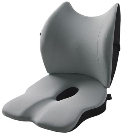 Cojín de asiento y soporte de lordosis - Cojín de asiento de espuma con memoria de cojín, oficina, cojín de silla, almohada portátil con soporte de lordosis | Souge Cojin, oficina, oro