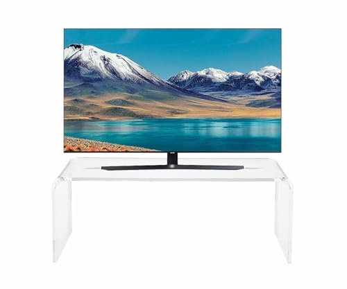 Generico Cavinato acrylics - Tavolino per TV VISION in plexiglass trasparente ALTO SPESSORE.