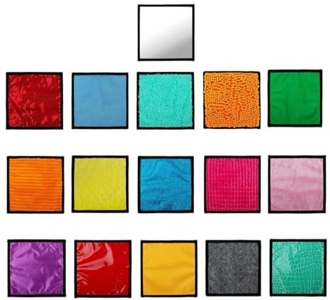 16 Alfombrillas sensoriales de 22 cm, Surtidas, prácticas Almohadillas sensoriales, baldosas para Suelo para niños y niñas de 3 a 6 años, guardería.