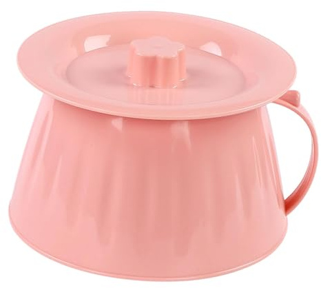JAYIOLA Urinaltopf, Spucknapf mit Deckel, Tragbarer, Abgedeckter Nachttopf, Töpfchenbett für Camping, Zuhause, Nachttisch, Reisen, ältere Kinder, Rosa