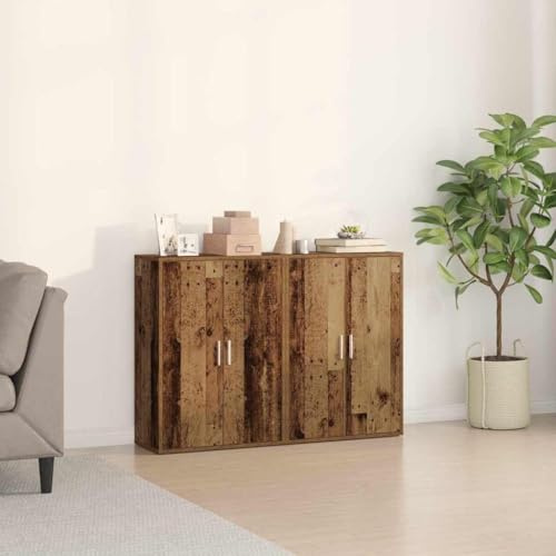 KTHLBRH Vitrine aus Altholz, modern und praktisch, mit großem Stauraum und robustem Design, 60 x 31 x 84 cm, Sperrholz