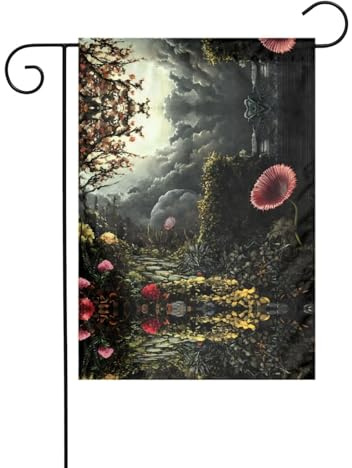 WZYWHJ The Venus Flytrap Waits Gartenflagge 30,5 x 45,7 cm – dicke, stabile Outdoor-Dekoflagge für Garten, Rasen, Balkon