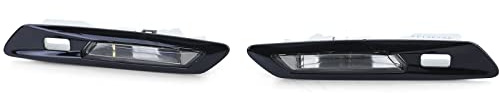 Klarglas LED Seitenblinker Schwarz Smoke passend für BMW 5er F10 F11 10-13