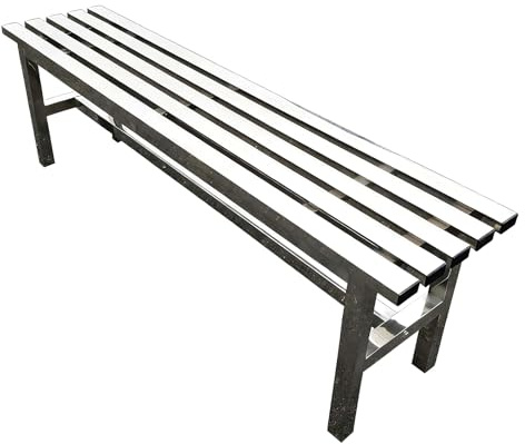 Gartenbank Wetterfest 2-3 Sitzer Parkbank Ohne Rückenlehne Edelstahl-Sitzbank Balkonbank für Umkleidekabinen, Balkone, Gärten und Außenbereiche(120 * 35 * 45cm/47.2 * 13.8 * 17.7in)