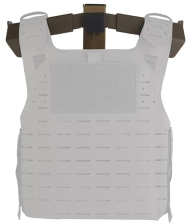 LDZDGD Tactical Vest Wall Hanger, Plate Carrier Display Mount Bracket, Low-Profile Hook for MOLLE Rigs, Keeps Shape & Saves Space, for Gear Rooms & Lockers(Brown)