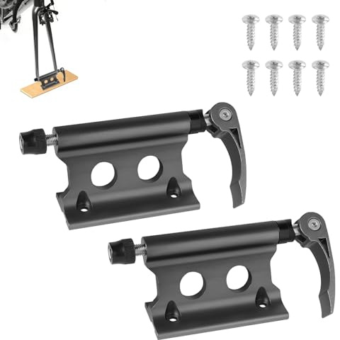 SUPAWAY Lot de 2 Supports de Fourche de vélo - Clip Fixe - en Alliage d'aluminium - avec Blocage Rapide - Accessoires pour Le Transport en extérieur - Titane foncé