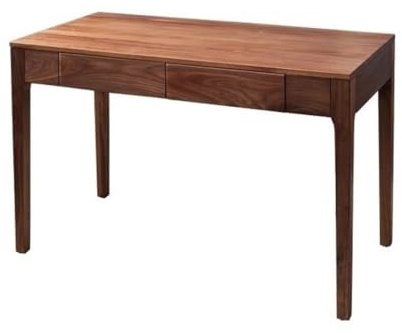 Bamboo Sea Bureau Bureau en Noyer Noir avec Rangement et 2 tiroirs for Le Bureau à Domicile(140cm)