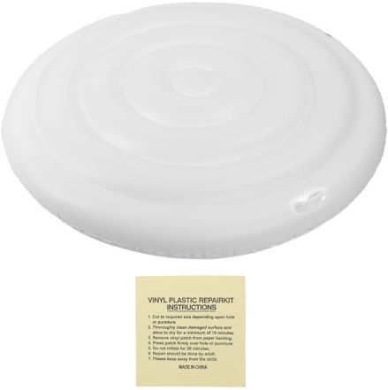 ANKROYU Couverture de Spa Gonflable Ronde de 5,4 Pieds en PVC de qualité supérieure, Housse de Protection imperméable pour spas gonflables extérieurs, piscines de Spa, matériau Dur