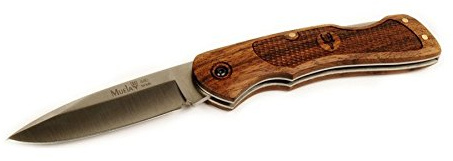 Electropolis Muela Messer Maderas BX, gepressten Holzgriffe geschnitzt Koralle, Schloss, Gewicht 90 Gramm + Mehrzweck-Geschenkkarte