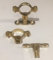 Brass Munsen Ring Pipe Clip (22mm) & Backplate M10 Thread - Pack of 2 Rings & 2 Back Plates