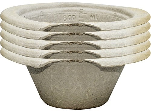 Qualicare Disposable Card Pulp Emergency Vomit Sick Urine Bowl 800ml, 5 Pack