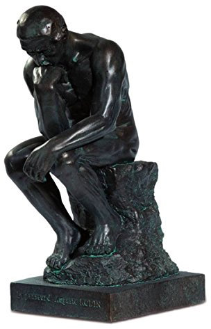 Isideco Der Denker 20cm Bronze-Patina nach Auguste Rodin