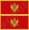 MONTENEGRO Montenegrinische Flagge Crna Gora 110mm Auto & Motorrad Aufkleber, x2 Vinyl Stickers
